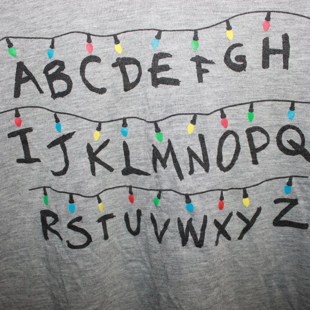 Stranger Things Women's Relaxed Fit T-Shirt Grey Size Medium - Picture 3 of 4